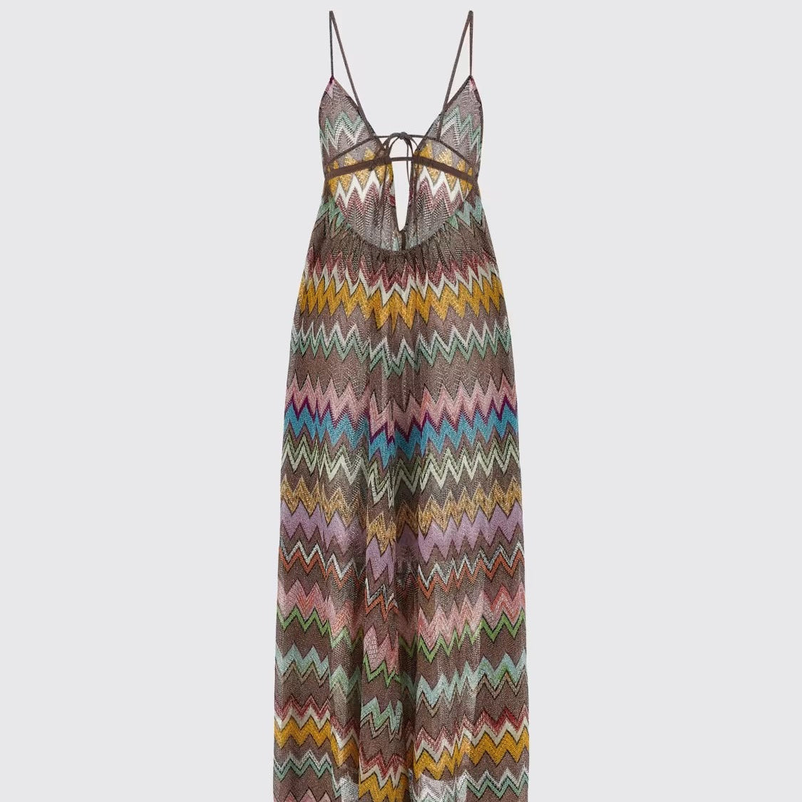 Abstract print spaghetti strap maxi dress
