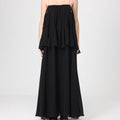 Black open back floor length dress